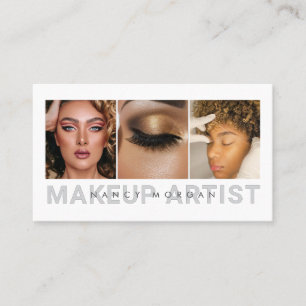 Professionnel Makeup Artist Photo Collage  Business Card
