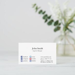 professionnel minimaliste carte de visite