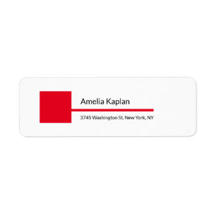 Professionnel minimaliste minimaliste blanc rouge