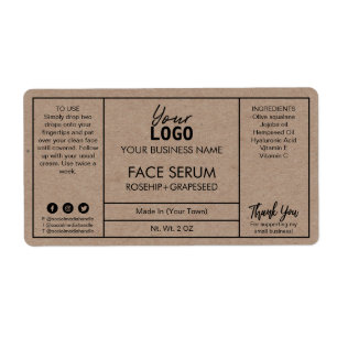 Professionnel moderne Kraft Étiquettes du visage