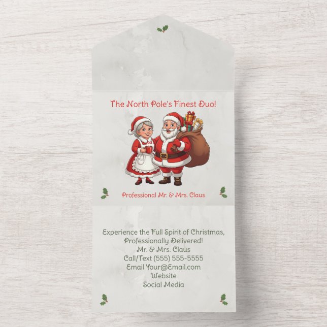Professionnel Père Noël Carte de visite Mail Mr&Mr (À l'intérieur)