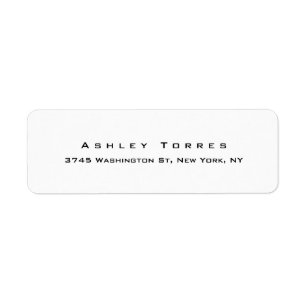 Professionnel Plain Elegant Moderne Noir & Blanc