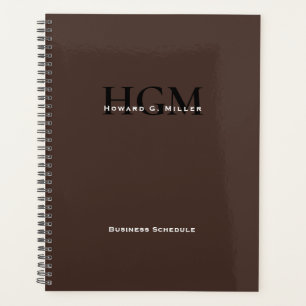 Professionnel Simple Brown Noir 3 Lettre Monogramm