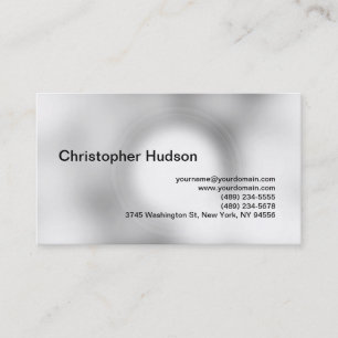 Professonal Grey Simple Plain Business Card