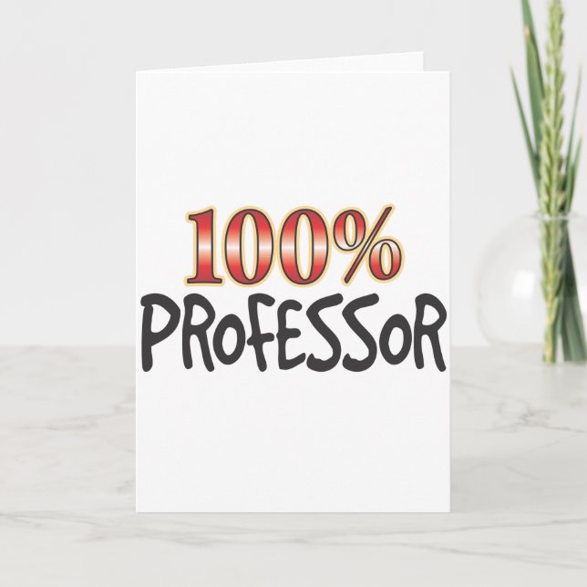 Professor 100 Percent Card (Front)