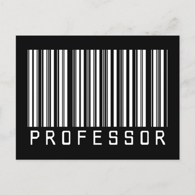 Professor Bar Code Postcard (Front)