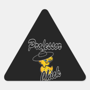 Professor Chick #4 Triangle Sticker