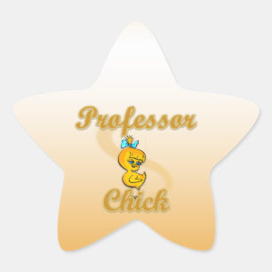 Professor Chick Star Sticker