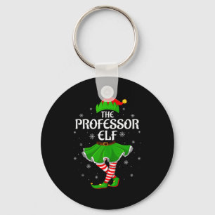 Professor Elf Christmas Family Girls Women Elf Squ Keychain