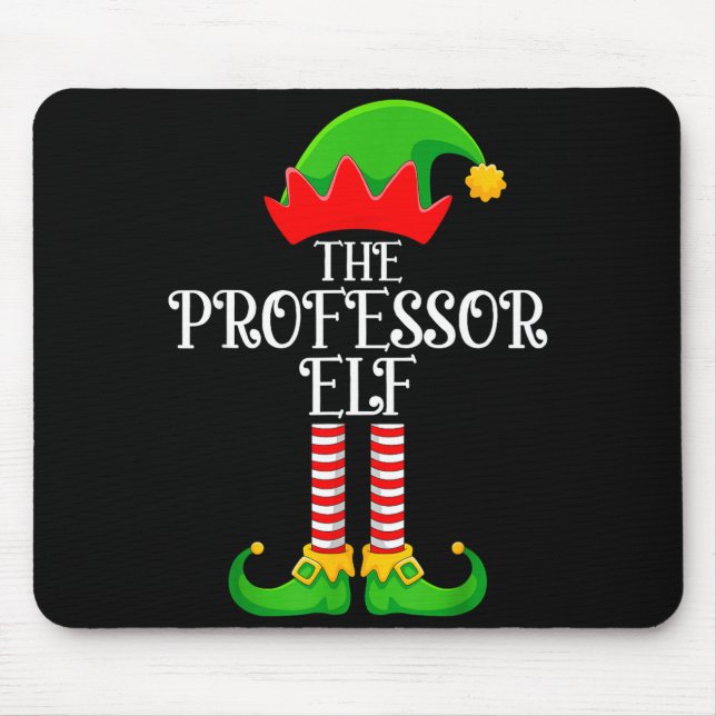 Professor Elf Christmas Family Matching Funny Love Mouse Pad (Front)