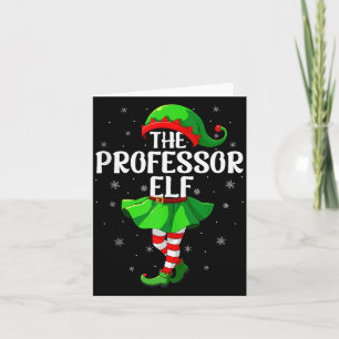 Professor Elf Christmas Girls Women Elf Squad Xmas Card