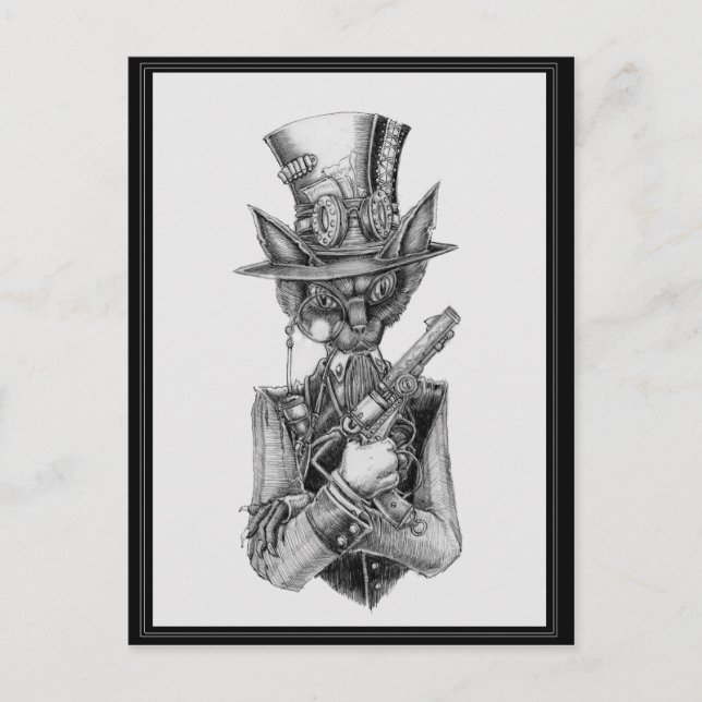 Professor Felis Catus Postcard (Front)