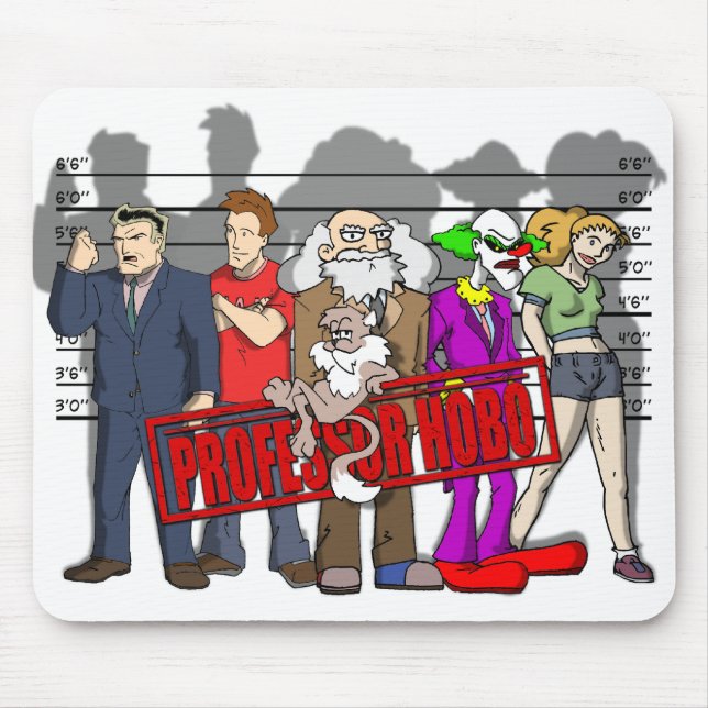 Professor Hobo "Unusual Suspects" Mousepad (Front)