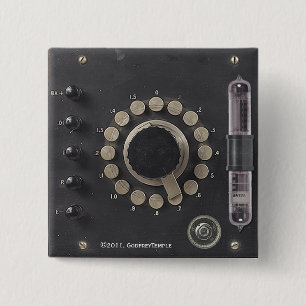 Professor Temple's Ether Condenser 2 Inch Square Button