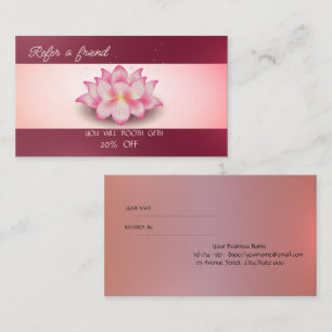 Proffesional Elegant Lotus Referral Card