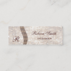 Proffesional elegant monogram mini business card