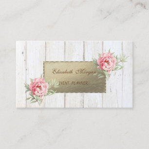 Proffesional Elegant Wood Texture ,Flowers Business Card