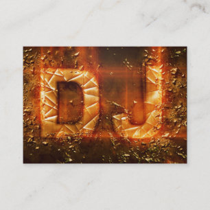 Proffesional gold exploding DJ logo business card
