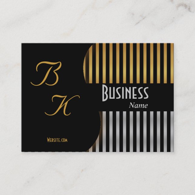 Profil Carte de visite Simple Black Gold Silver (Devant)