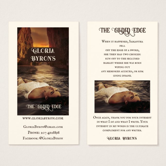 Profil de bord doré du matériel promotionnel de l' (Devant & derrière)