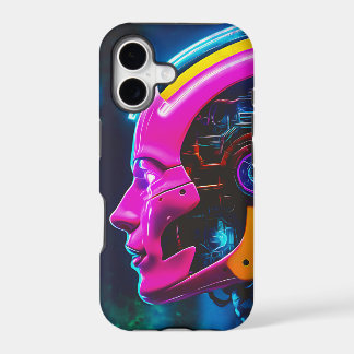 Profil de Cyborg Luminescent Rose Néon Science-Fic