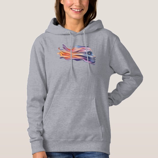 Profil féminin dans les couleurs cosmiques Sweat - (Devant)