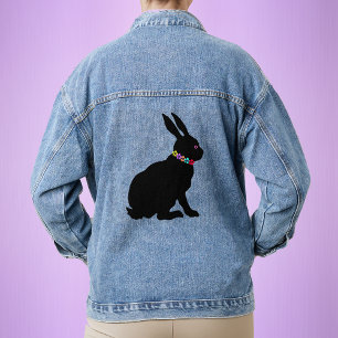 Profil latéral Fleurs de lapin en silhouette noire