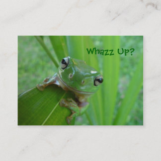 Profil ou cartes de visite de grenouille
