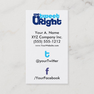 Profil social Carte de visite WTURite 2.0 vertTWFB