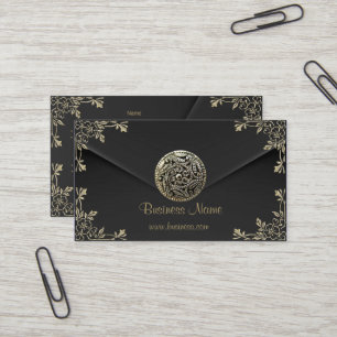 Profile Business Sepia Black Velvet Look Business Card