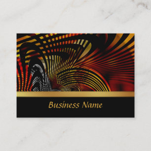 Profile Card Business Abstract Red Gold Design 2