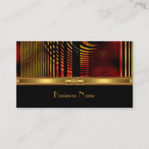 Profile Card Business Abstract Red Gold Design 3