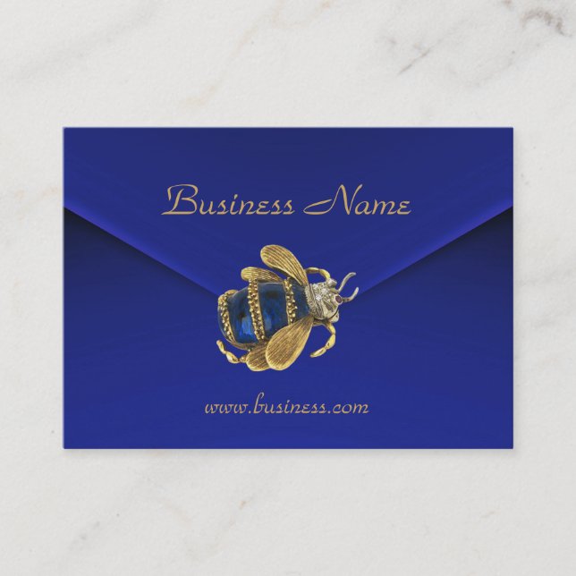 Profile Card Business Rich Blue Velvet Beetle (Front)