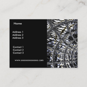 Profile Card Business Silver Weave Black
