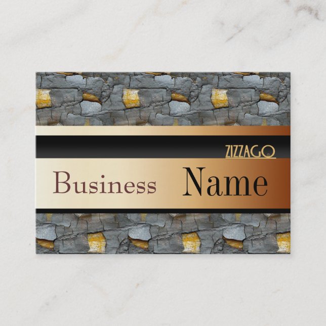 Profile Card Business Tree Black Gold 55 (Front)