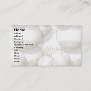 Profile Card Template - Baseballs