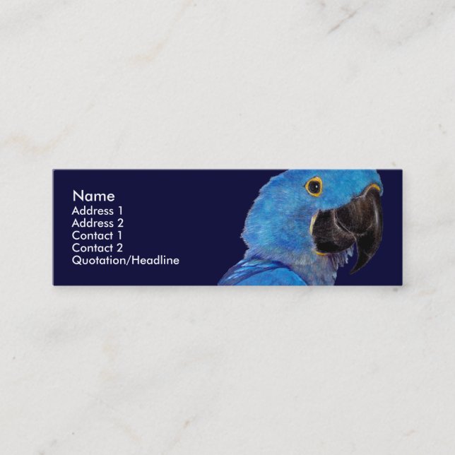 Profile Card Template - Hyacinth Macaw (Front)