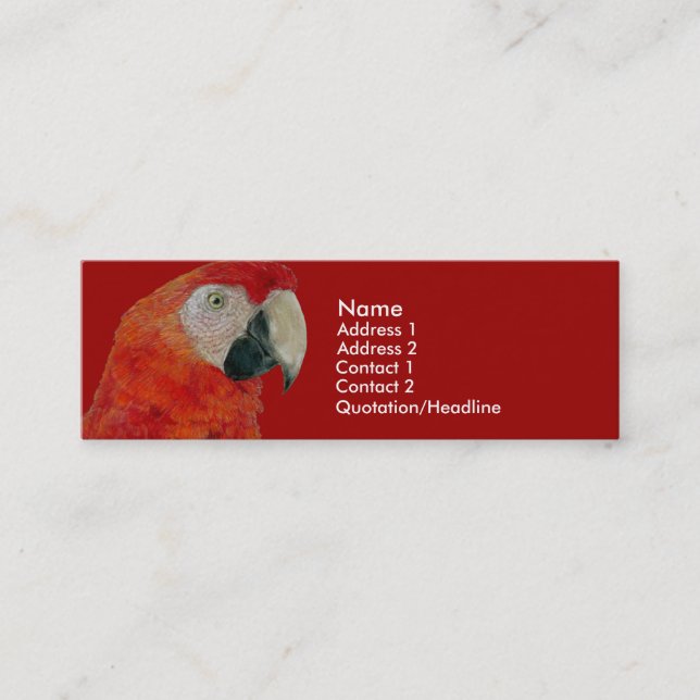 Profile Card Template - Macaw (Front)