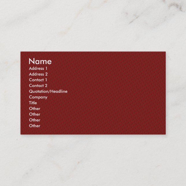 Profile Card Template - Textured Red (Front)