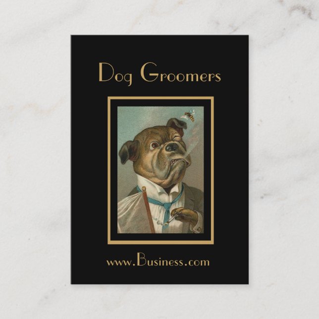 Profile Card Vintage Dog Groomers (Front)