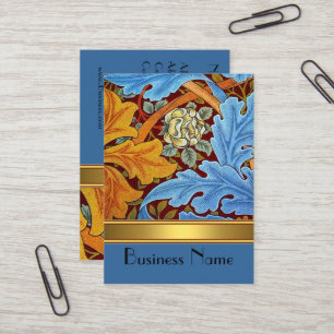 Profile Card Vintage Print William Morris Gold
