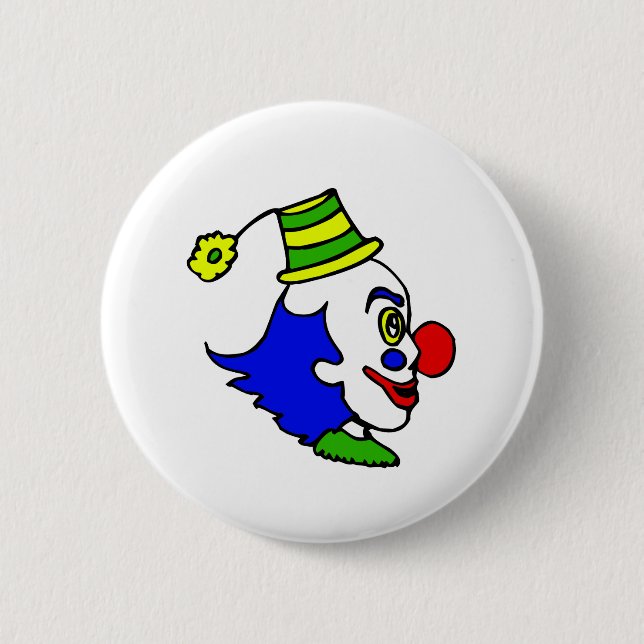 Profile Clown Head 2 Inch Round Button (Front)