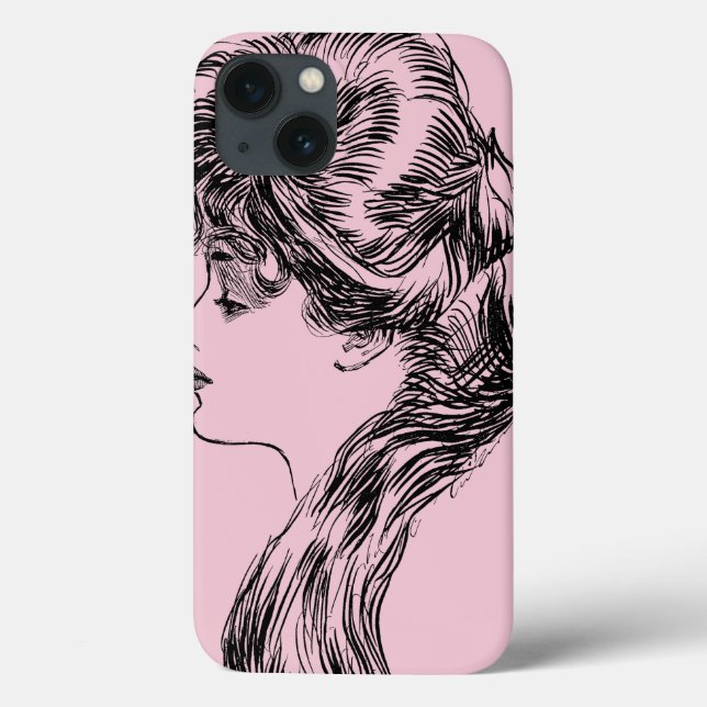 Profile Of A Gibson Girl, 1903 Case-Mate iPhone Case (Back)