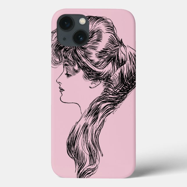Profile Of A Gibson Girl, 1903 Case-Mate iPhone Case (Back)