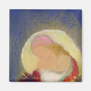 Profile of a Girl with Flowers, c.1900 Magnet