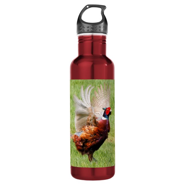 Profile of a Ring-Necked Pheasant 710 Ml Water Bottle (Front)
