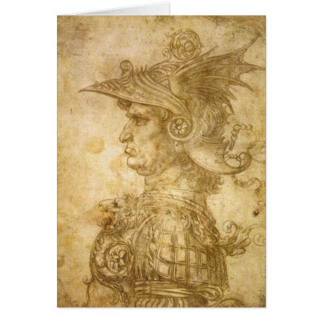 Profile of a warrior in helmet (Front)