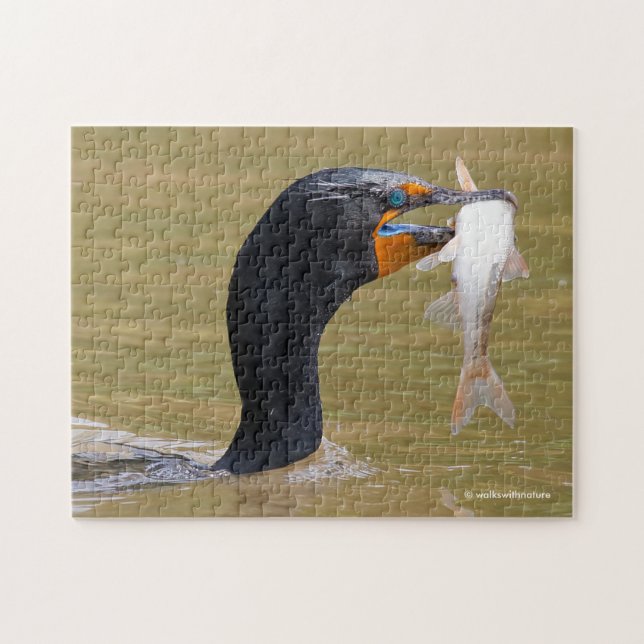Profile of an Adult Double-Crested Cormorant Jigsaw Puzzle (Horizontal)
