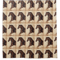 Profile of Brown Wild Horse