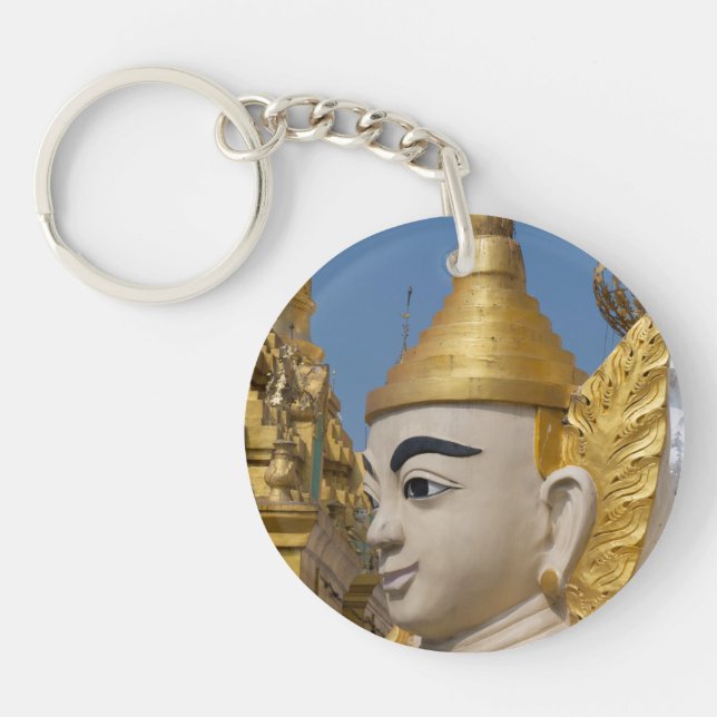 Profile Of Buddha Statue Keychain (Front)